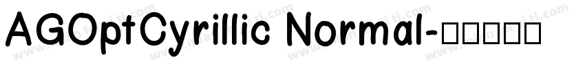 AGOptCyrillic Normal字体转换